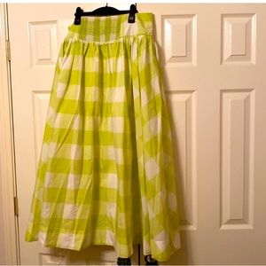 Green and white checkered Maeve skirt